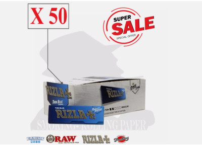 Cartine Rizla Blue Corte Regolare Blu 1 BOX Da 50 Libretti