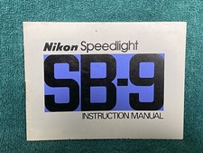 1977 Nikon SB-9 Speedlight Instruction Manual Original For FM