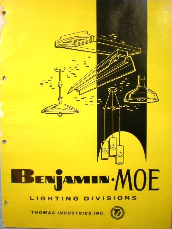 Thomas Industries Benjamin Moe Lighting Catalog ASBESTOS Wire '62 Army