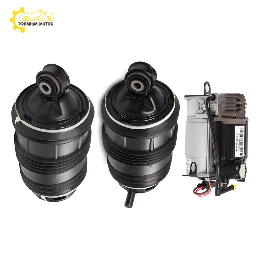2 Rear Air Suspension Air Spring & Compressor For Mercedes-Benz E/CLS-Class W211