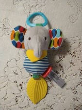 Skip Hop 2019 Take Along Rattle Chime Crinkle Elephant Hanging Carrier Toy 8  