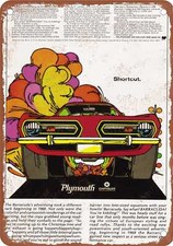 Metal Sign - 1968 Plymouth Vintage Ad 09 - Old Retro Rusty Look