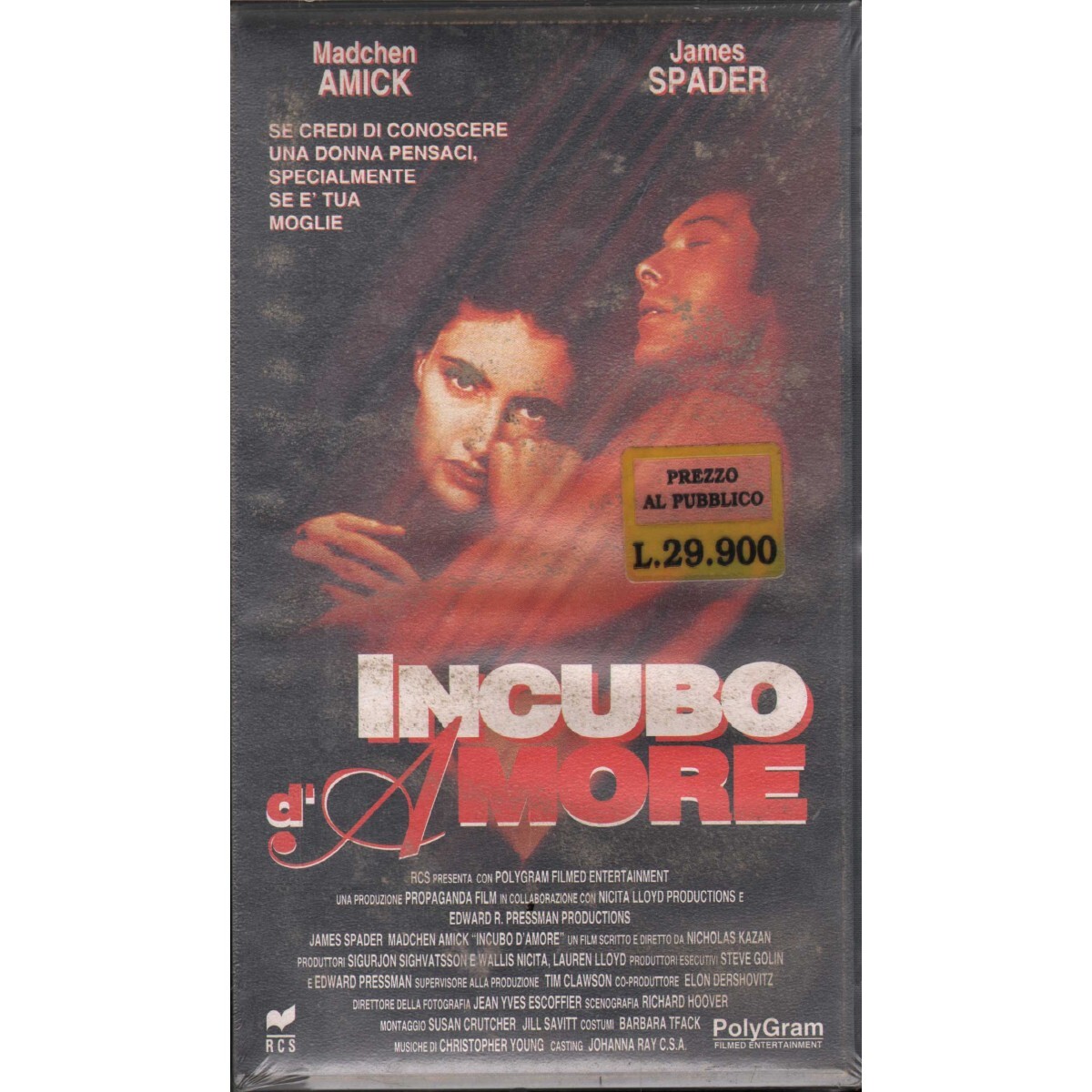 Nightmare Of Love VHS Nicholas Kazan Univideo - 21476 Sealed
