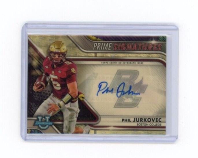 2022 bowman university chrome Phil Jurkovec superfractor auto 1/1