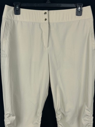 Zenergy Chicos 2 12 14 Pants Golf Neema Activewear Beige Pull On Ruched 35x22 - Picture 2 of 5