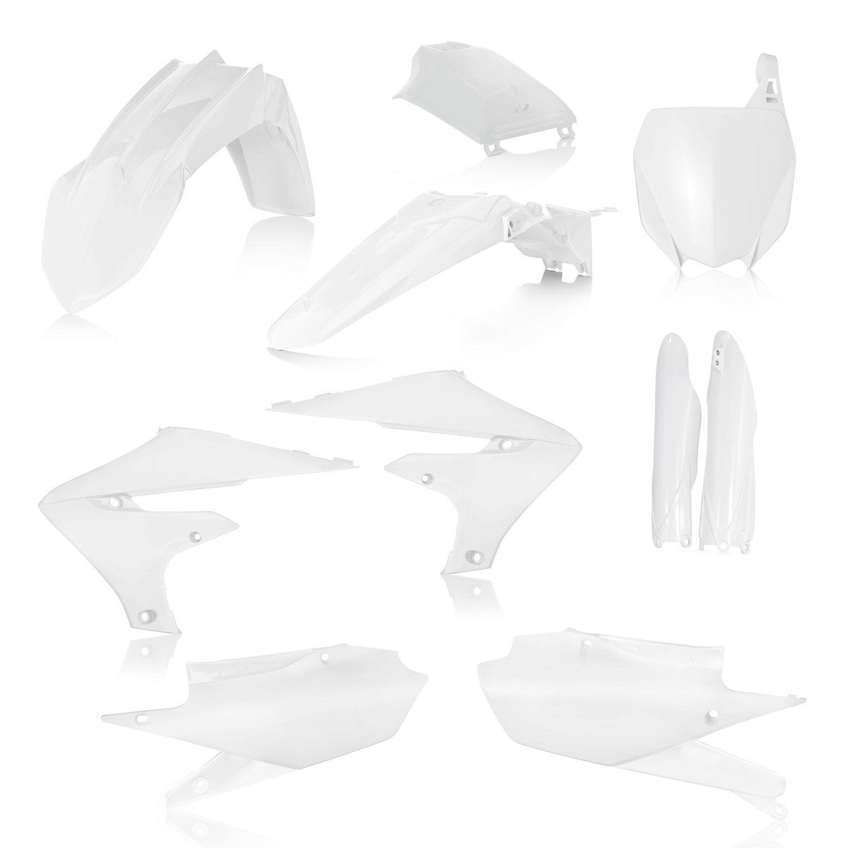 Acerbis Full Plastics Kit Fenders, # Plate, Fork, Rad & Side