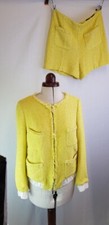 Zara Basic Size 12 (euro L) Lemon Shorts Suit