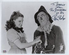 RAY BOLGER Signed 8x10 Photo *PSA Authenticated* W-Judy Garland *WIZARD OF OZ*