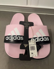 Adidas Adilette Comfort Pink White Original Adult Slide Sandal Men Size 18
