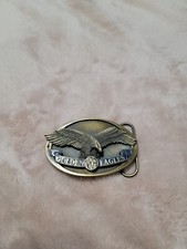 NRA Golden Eagles Vintage Belt Buckle National Rifle Association Blue Brass USA