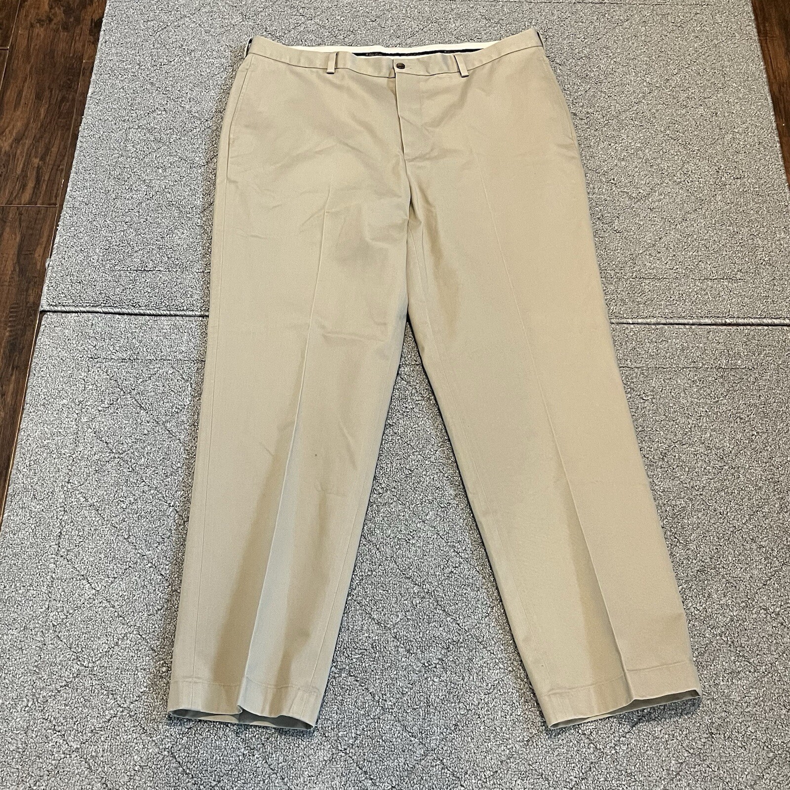 Brooks Brothers Pants Mens Size 42x34 Tan Advantage Chino Clark Khakis Cotton