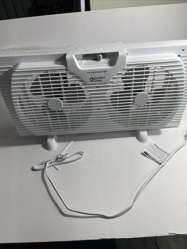 Comfort Zone CZ319WT 9″ Twin Window Fan with Reversible Airflow Control, Auto-Lo - Picture 2 of 7