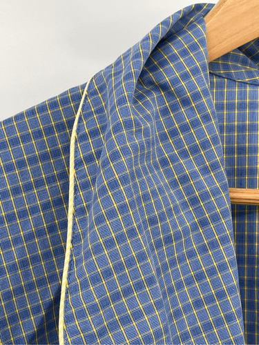 Victoria's Secret Robe Country Style Women Size XS Small Blue Long Plaid Belted - Picture 9 of 12