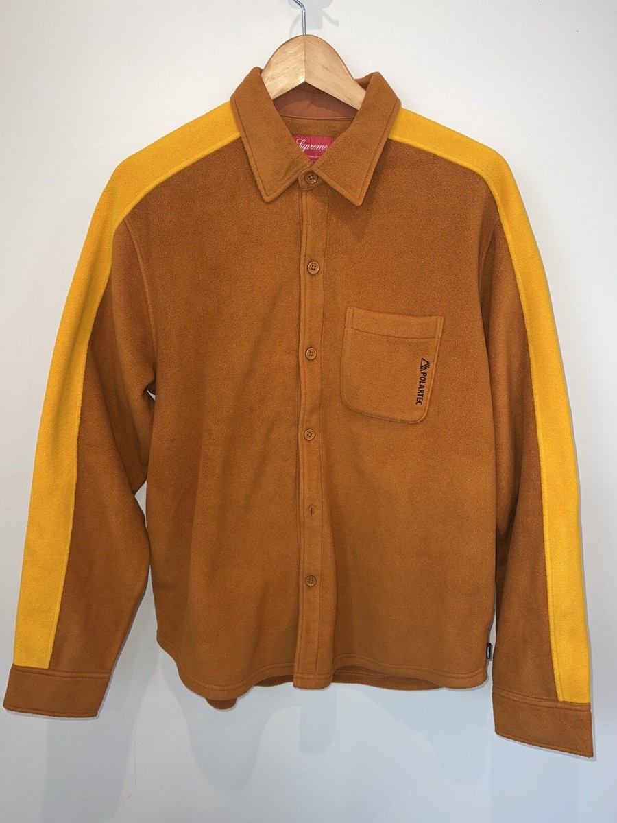 FW21 SUPREME POLARTEC FLEECE BUTTON UP SHIRT RUST BROWN FW21 SUPREME POLARTEC FLEECE BUTTON UP SHIRT RUST BROWN