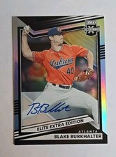 2022 Elite Extra Edition Blake Burkhalter Auto #76 Atlanta Braves Prospect