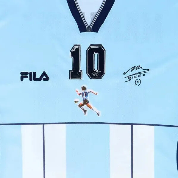 2001 Argentina Home Jersey Diego Maradona Farewell Testimonial