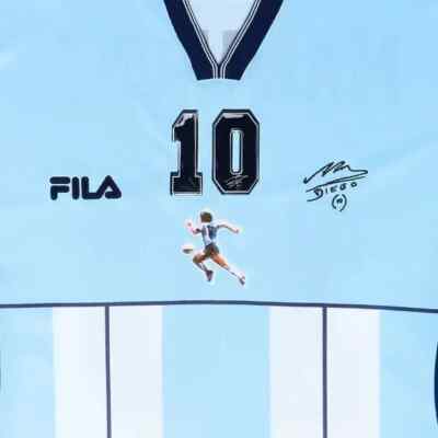 FILA マラドーナ 引退記念 10番 レプリカ ユニフォーム 2001 Argentina Home Jersey Diego Maradona Farewell Testimonial