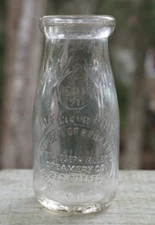 St. Joseph Valley Creamery Co. Buchanan MI Half Pint Bottle Embossed