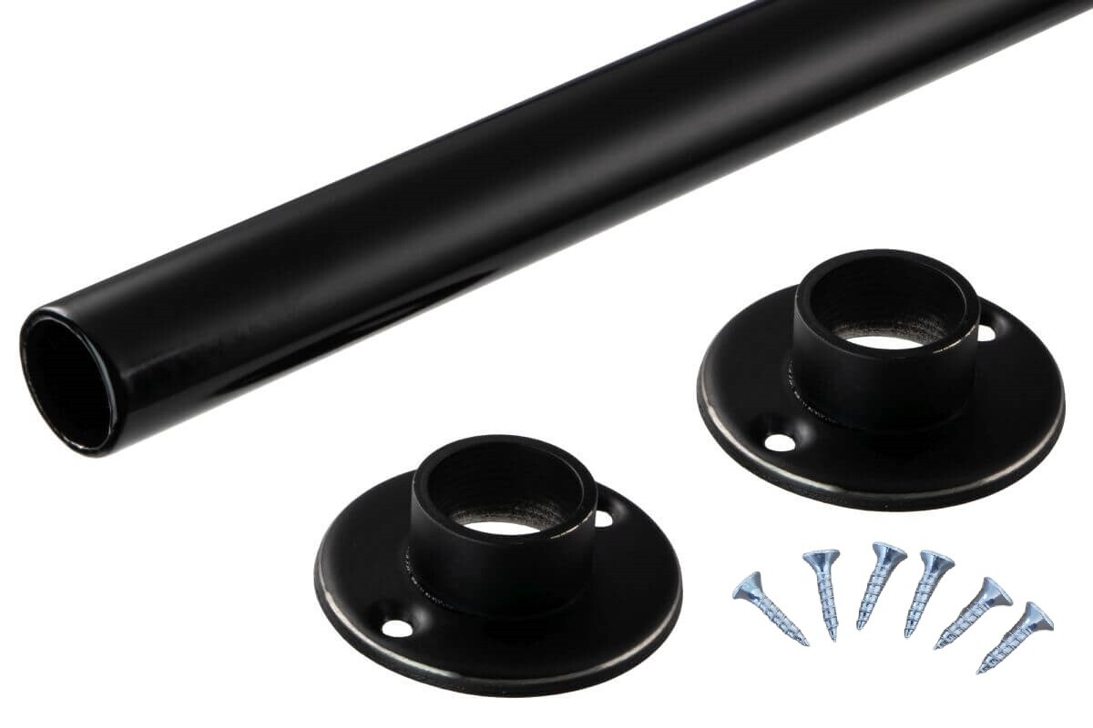 Asta Armadio Appendiabiti Tubo Barra Guardaroba Aste Per Armadi Telescopiche Per Appendere I Vestiti, Barra Per Indumenti Regolabile Con Montaggio A - Foto 9