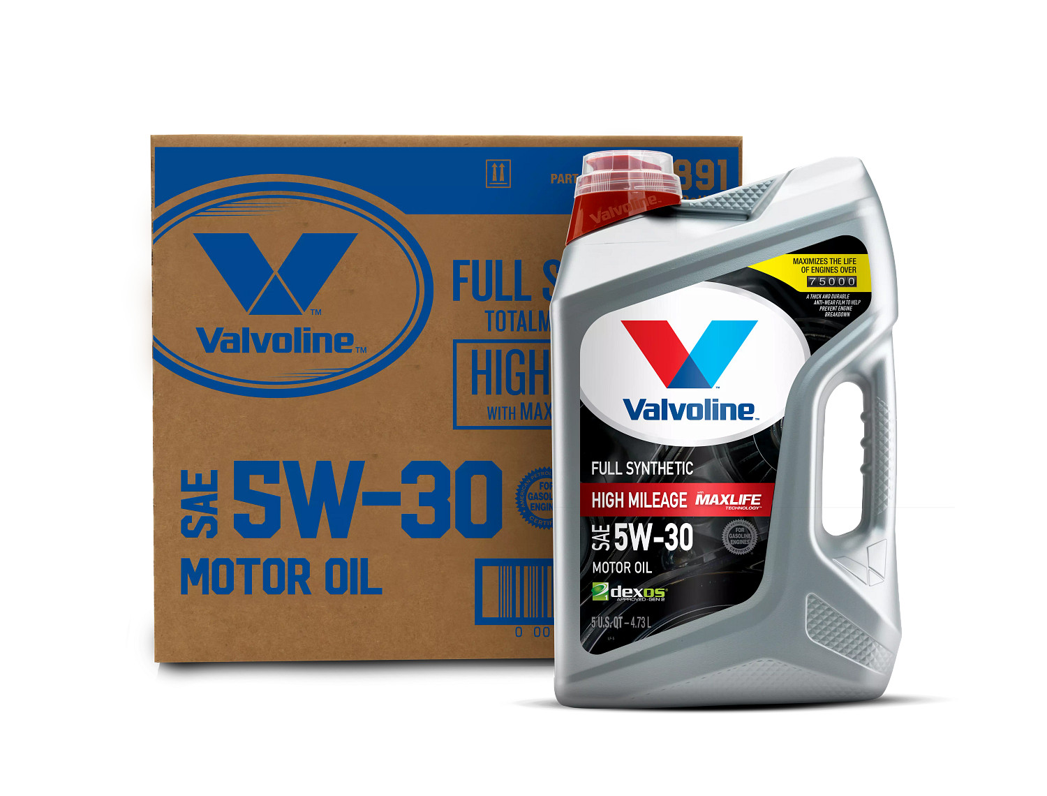 Valvoline Full Synthetic High Mileage with MaxLife Technology SAE 5W-30 Motor Oi