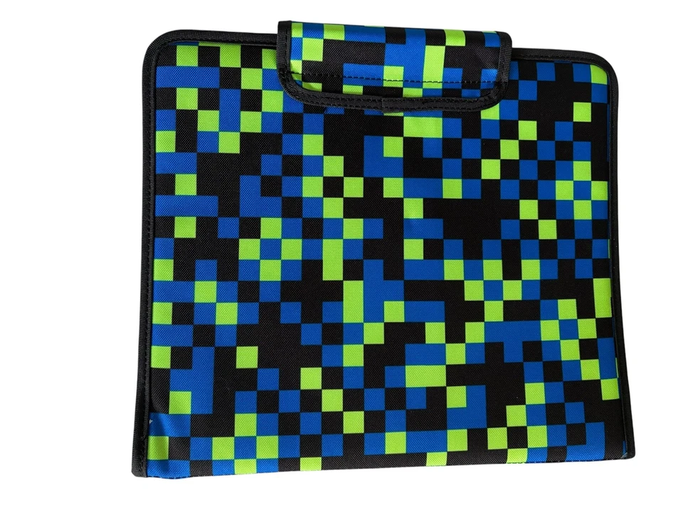 Carpeta para cuaderno Pottery Barn Teen píxeles de neón nueva carpeta de 3 anillas Foto 2 de 4