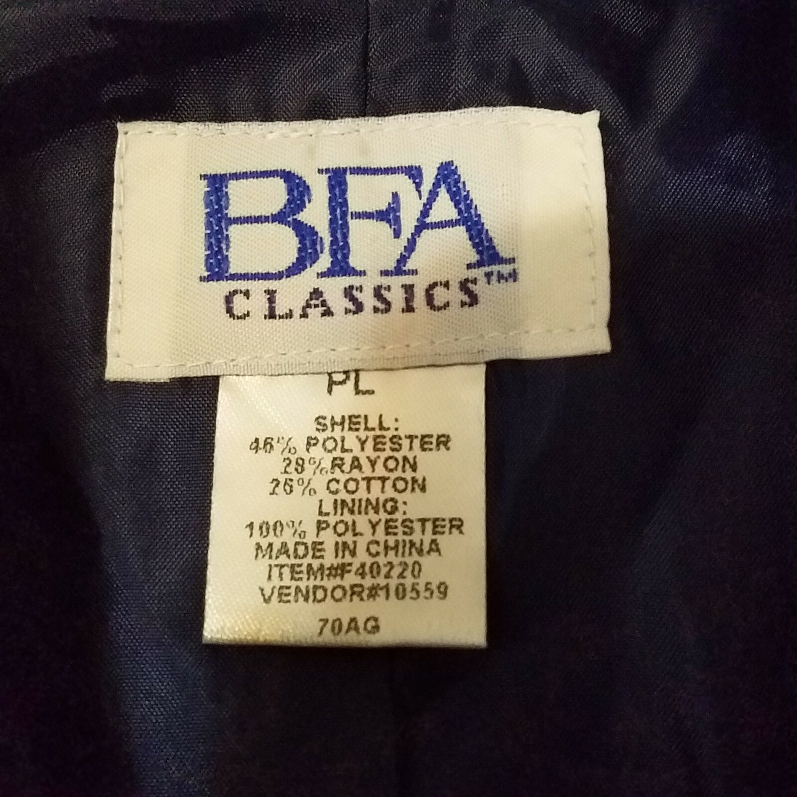 BFA Classics Button Up Collared Blazer Jacket ~ S… - image 3