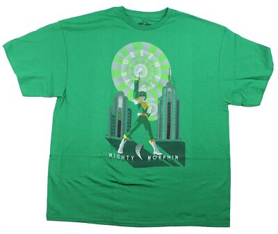 Mighty Morphin Power Rangers Adult New T-Shirt Green Ranger Art
