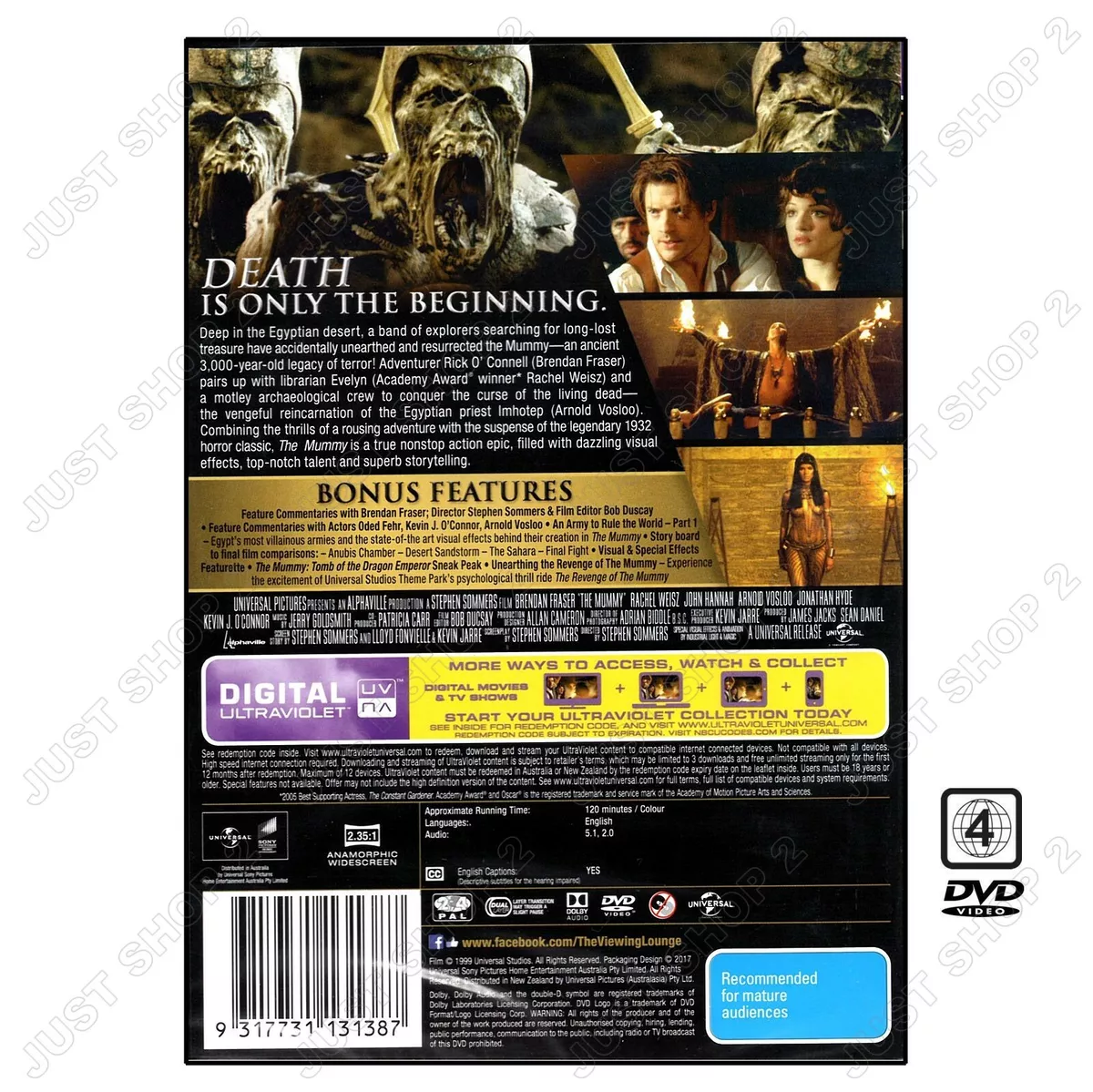 The Mummy The Mummy Returns DVD Brendan Fraser Adventure