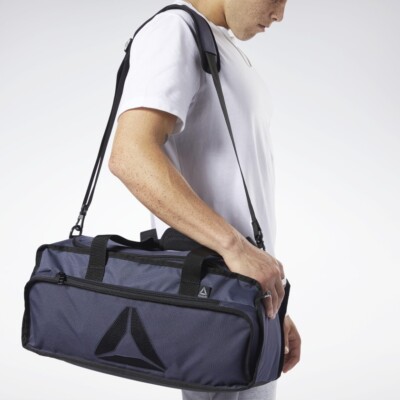Reebok X6803 Active Enhanced Grip Duffel Medium Blue Gym Bag