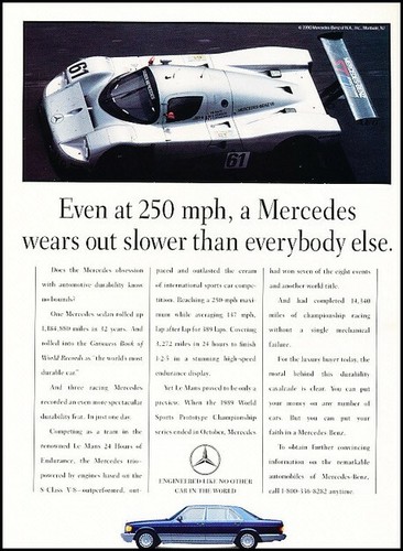 1990 1991 Mercedes Benz 560SEL Original Advertisement Print Art Car Ad J873A