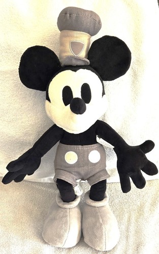 Steamboat Willie Plush Disney Store Original Black & White Mickey 18"