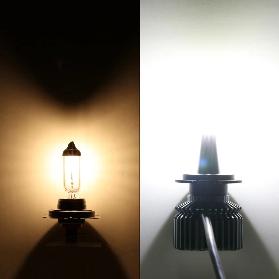 Kit de bombillas de faros LED H7 de 8 lados haz alto/bajo 6500K blanco súper brillante 2 piezas Foto 2 de 4