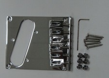 TELECASTER VINTAGE STYLE 6 SADDLE STYLE BRIDGE T001, CHROME PLATED, BRAND NEW
