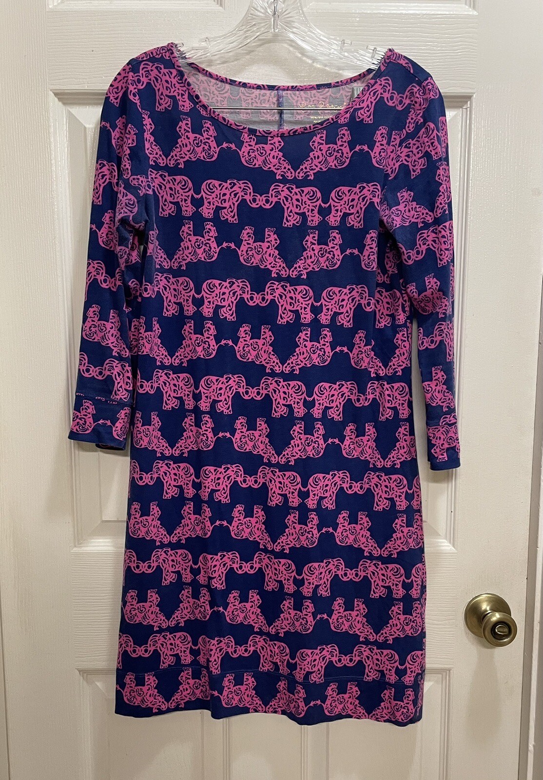 lilly pulitzer pink elephant dress JESSLYN SILK DRESS - MULTI