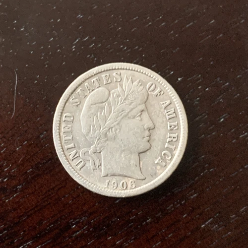 1906 Barber Silver Dime