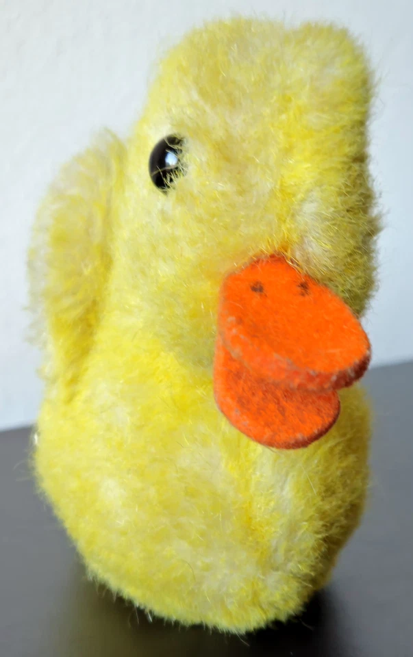 Steiff PICCY Ente 3242/11 Syth.Webpelz/gelb/liegend/abwaschb./'78-83/11 cm/Knopf - Bild 4 von 4