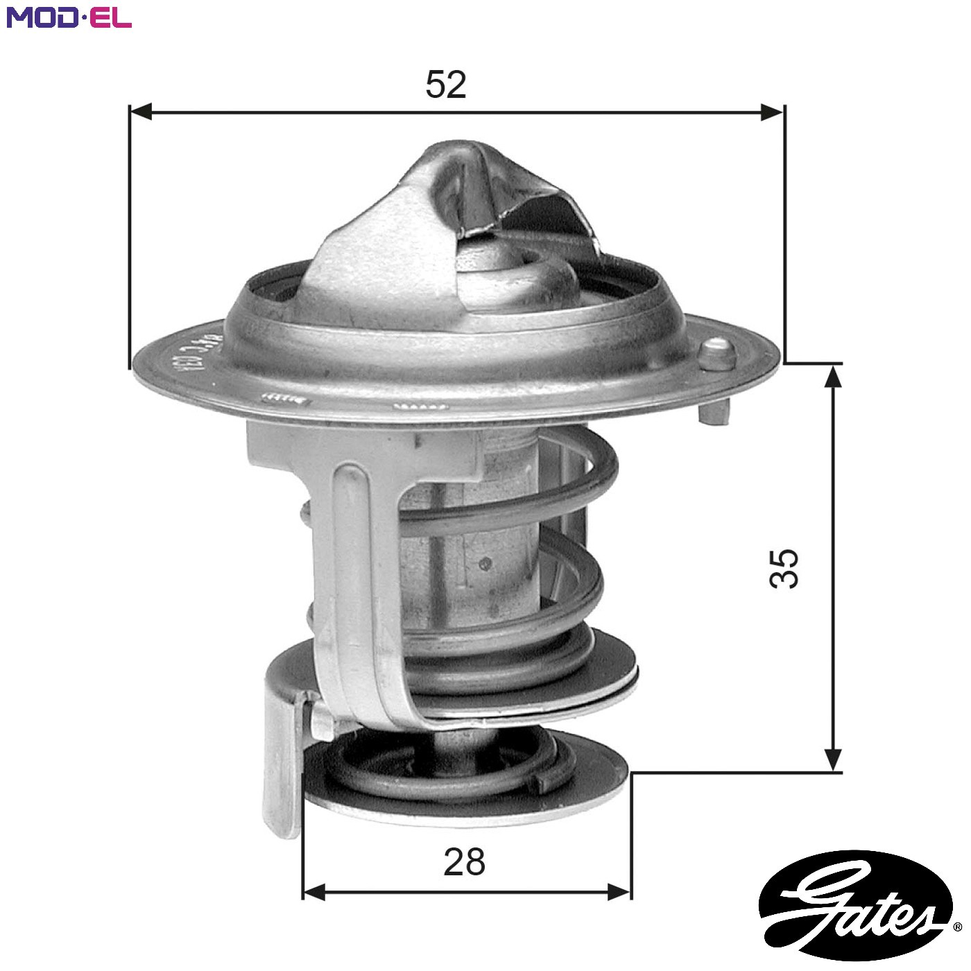 Coolant Thermostat Fits Daihatsu Applause Charade Hijet Piaggio GATES TH29478G1 - Image 24
