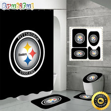 Pittsburgh Steeler Sport Theme ver2 Bathroom Sets or Shower Curtain.