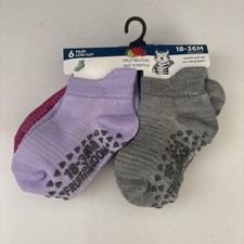 Fruit Of The Loom Girls 6 Pack Low Cut Socks 18-36 Months