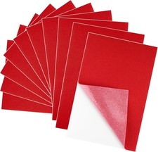 10PCS Red Self Adhesive Felt Sheets for Crafts 8.3" x 11.8"