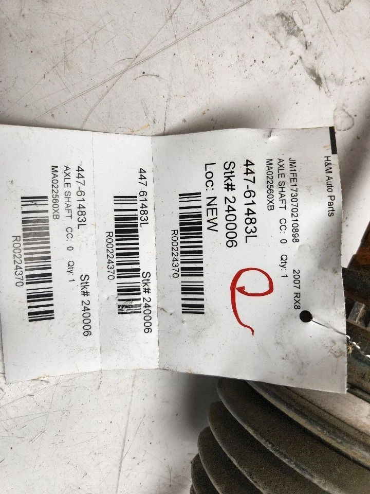 Eje izquierdo conductor Mazda RX-8 2004-2008 transmisión manual OEM MA02-25-60XB Foto 4 de 4