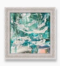 Australian Whitsundays Blue Drift Painting • Coastal Ocean Abstraction Artwork