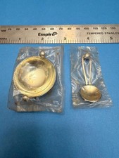 Piccola ciotola e cucchiaio in argento sterling Doskow 1972