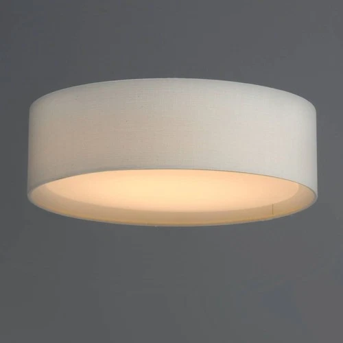 Maxim Prime 16" Wide Modern Oatmeal Linen Drum LED Ceiling Light - Picture 1 of 8