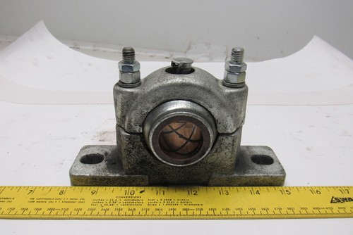 1-1/4" ID Self Aligning Spherical Bronze Sleeve 2 Bolt Bearing Block
