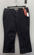 Faded Glory Women's Classic Flare Jeans Dark Wash Stretch Mid Rise NWT Size 16P