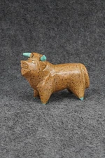 Bull Zuni Fetish Carving -  Enrike Leekya