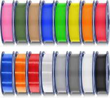 16 Color PLA Filament Bundle Multicolor PLA 3D Printer Filament 1.75Mm