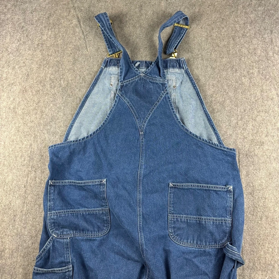 Mono con tirantes Carhartt para hombre holgado vaquero 40x28 azul algodón 104672 DST Foto 4 de 4