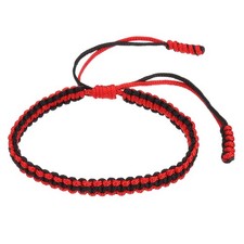 Lucky Handmade Braided Rope String Bracelet, Prayer Bracelet, Red Black